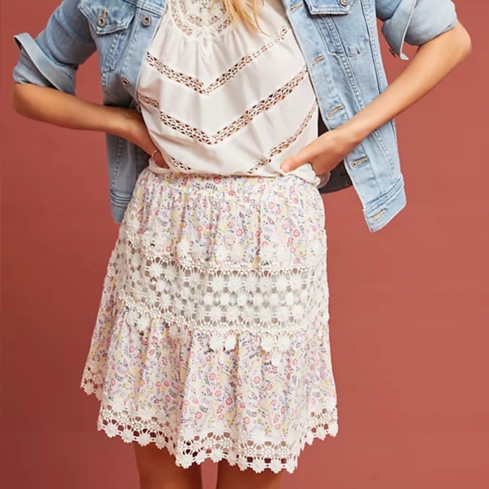 Anthropologie, Margo lace skirt by Ranni Gill, size small